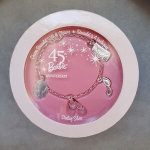 45th Anniversary BARBIE Sterling Silver Charm Braclet.